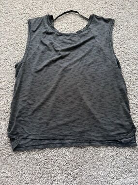 Target Black and Gray Striped Sleeveless Tank Top
